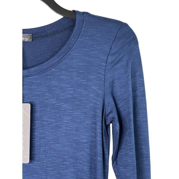 NEW Frenzii by Jully Kang Navy Jersey Knit Soft Long Sleeve Mini Dress Sz XS USA - Picture 3 of 13